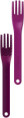 Haarukka pieni kuvioitu kuppiosan alapuolelta / Talk ToolsMagenta Fork wee textured